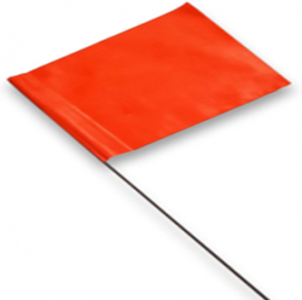 Plastic Survey Flags Water Proof Bundle of 30 Red Flag Markers 
